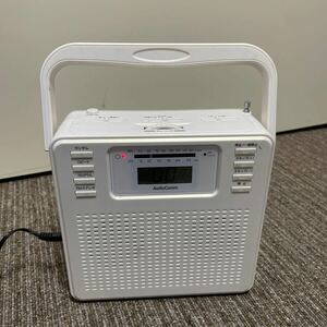 ⑤オーム電機　ステレオCDラジオ　RCR-400H AM FM ラジオ　パールホワイト