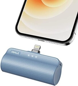 iWALK モバイルバッテリー 小型 軽量 3350mAh アイフォン 充電 外付け 直接充電 急速充電 iPhone/ipod対