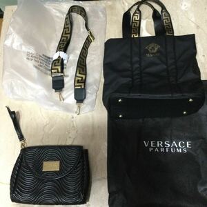 未使用品　VERSACE PARFUMS 2WAY バッグ(w310 h320 d135mm) ポーチ(w250 h180 d60〜35mm) 2個まとめて