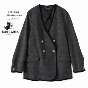 美品★ブラック＆ホワイトスポーツ★★LLsize/13号★ジャケットA434