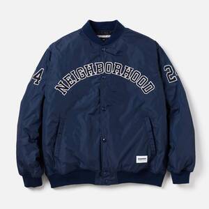 2024秋冬　新作　Lサイズ 　ネイビー　BASEBALL JACKET　(242TSNH-JKM04)　ネイバーフッド　neighborhood　