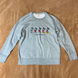 ユニクロ UNIQLO ディズニー Disney スウェット トレーナー グレー系 サイズXL 古着