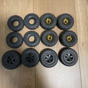 クローラー　ホイール　タイヤ　scx24 fcx24 trx4m ミニッツ4×4 アルミホイール　 セット　ラジコン　