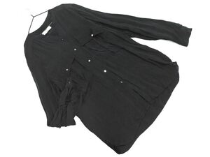 ネコポスOK ZARA WOMAN ザラ ウーマン Vネック ブラウス シャツ sizeS/黒 ■◇ ☆ edb9 レディース