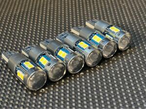 爆光T10LEDバルブ ホワイト10SMD12V24VCANBUSキャンセラ6個