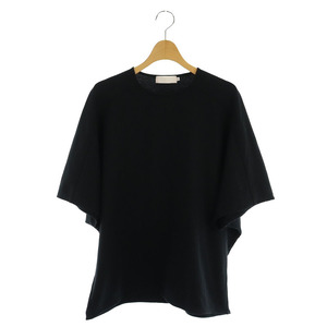 グラフペーパー Graphpaper Rib Round Neck Tee リブラウンドネックカットソー 五分袖 ドルマンスリーブ 00 黒 ブラック