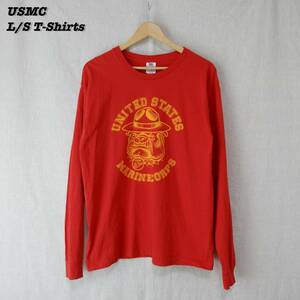 USMC Long Sleeve T-Shirts 2000s LARGE T167 アメリカ海兵隊 長袖Tシャツ アメリカ製 2000年代