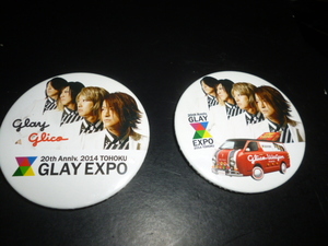 グレイ×グリコ　20th記念2014　GLAY　EXPO　缶バッジ2種セット