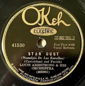 LOUIS ARMSTRONG OKEH Star Dust/ Wrap Your Troubles In Dreams