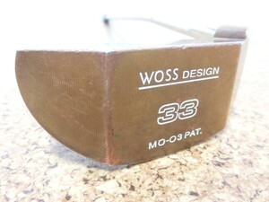 希少♪WOSS ウォズ DESIGN 33 MO-03 PAT. デザイン ベリリウムカッパー パター 35インチ 純正スチールシャフト 中古品♪T0754