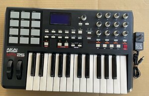 ジャンク現状品 通電のみ AKAI/MPK25 MIDIコントロールキーボード USB/MIDI PERFORMANCE KEYBOARD★AB1233