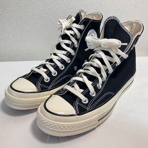 未使用◎CONVERSE/コンバース チャックテイラー オールスター CT70 復刻三ツ星 HI CUT ハイカットスニーカー 約25㎝ ブラック 162050C