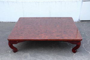 日本伝統工芸 津軽塗 唐塗 座卓 テーブル 大きさ：120cm×91cm×高さ32.5cm