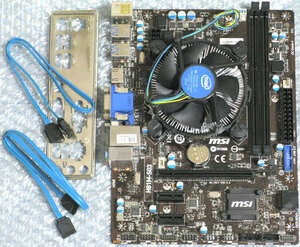 MSI H81M-S03 MicroATX 第4世代 LGA1150/DDR3/HDMI CPU i3-4170 Windows10Pro Haswell