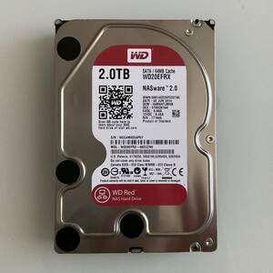 中古　使用時間18時間　ウエスタンデジタル RED HDD 2TB WD20EFRX