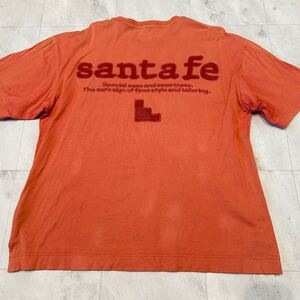 Santa Fe サンタフェ ロゴ 刺繍 ビンテージ 半袖Tシャツ size50