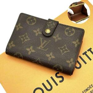 ”極美品” LOUIS VUITTON ルイヴィトン ヴィエノワ ヴィエノア がま口 二つ折り財布 モノグラム M61674