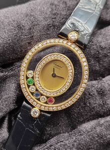 中古 ショパール Chopard ハッピーダイヤモンド 20/4292 6P 純正ダイヤモンド 750 K18 YG クォーツ レディース 腕時計