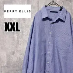 Perry Ellis ペリーエリス ストライプ長袖シャツ XXL