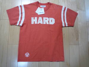 【新品】THE FLAT HEAD（フラットヘッド）HARD BIRD（ハードバード）☆THCH-07W☆プリント入り・半袖Tシャツ☆ライトレッド☆38