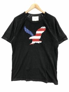 AMERICAN EAGLE アメリカンイーグル プリント Tシャツ sizeM/ブラック ■◆ ☆ eac9 レディース