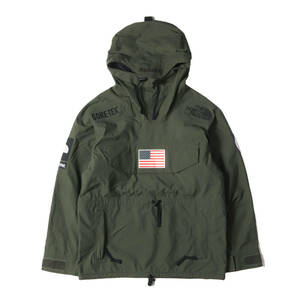 美品 Supreme シュプリーム ジャケット サイズ:S THE NORTH FACE GORE-TEX 星条旗ワッペン プルオーバー ジャケット Pullover オリーブ