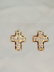 k18yg★天然ダイヤ0.24ct☆ピアス☆2