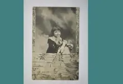20世紀初期　フランス製　アンティーク・ポストカード I 少女と人形