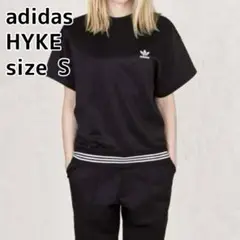 adidas　HYKE　Ｔシャツ　プルオーバー　刺繍　ロゴ　黒　別注　人気　S