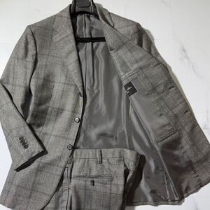 定価80万!!!極上カシミヤ!!!【チェザーレアットリーニ Cesare Attolini】お洒落なグレンチェック◎ スーツ セットアップ 50 XL