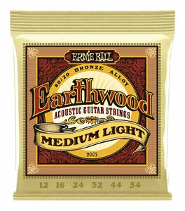 即決◆新品◆送料無料ERNIE BALL 2003 ×1 [12-54] Earthwood Medium Light 80/20 Bronze アコースティックギター弦/メール便