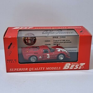 1/43 BEST MODEL ベストモデル 9115 アルファロメオ33.2 IMOLA1968