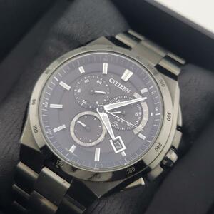 CITIZEN ATTESA シチズン アテッサ エコドライブ E610-T018513 AT3014-54E 電波ソーラー 腕時計 メンズ アナログ ブラック文字盤