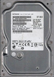 【中古】hds721025cla382 P/N : 0 F10979 MLC : jpt3gc中国Hitachi 250 GB