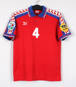 ユーロ96 チェコ Czech(H)#4 ネドベド Nedved 半袖 正規PUMA euro 1996仕様 M