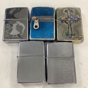 ●ハ8272H◎Zippo　ジッポー　小野塚小町・シルバーカラーなど　デザイン　色々　5点　喫煙グッズ◎送料込み◎