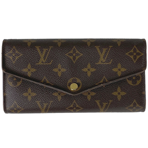 ルイ・ヴィトン Louis Vuitton ポルトフォイユ サラ 札入れ 小銭入れ 二つ折り 長財布 モノグラム ブラウン M60531 レディース 【中古】