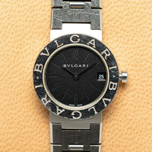 ブルガリ ブルガリブルガリ 腕時計 BBL23BSSD クオーツ ブラック文字盤 ステンレススチール レディース BVLGARI 【中古】