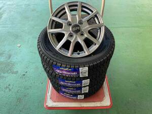 ☆新品アルミ冬タイヤ4本セット☆Ｖスポーク メタリックグレー ☆ 13 × 4.00B +43 ☆23年製 GOODYEAR アイスナビ8 145/80R13 送込48,000円