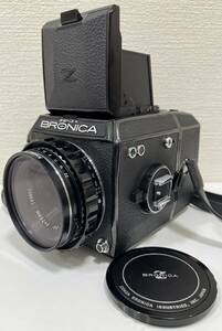 【BW 0606.5-1】1円～ ZENZA BRONICA EC ゼンザブロニカ S2 NIKKOR-P 75mm f/2.8 フィルムカメラ 中判カメラ レンズ 動作未確認 現状品