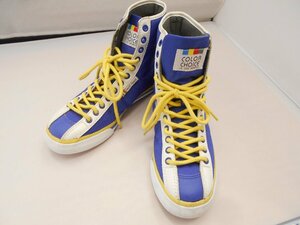 【le　coq　sportif】ルコックスポーツ　レディース　ハイカットスニーカー　ナイロン　ブルー　22.5cm　SY02-NA9