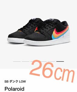 26cm 新品 POLAROID × NIKE SB DUNK LOW PRO DH7722-001 US8 ポラロイド ナイキ SB ダンク ロー プロ QS ブラック スニーカー snkrs購入