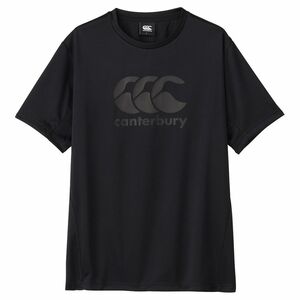 ●送料390円可能商品 カンタベリー CANTERBURY 新品 メンズ 吸汗速乾 通気性 UVCUT ラグビー 半袖 Tシャツ 黒 [RP34085-19-M] 三 壱★QWER