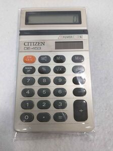 未使用　電卓　CITIZEN　DE-453　レトロ　コンパクトサイズ　美品 (21_91121_11)