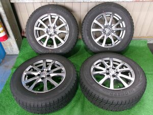 TRG　15インチ　15X6J+43　5H　PCD100　ヨコハマ　スタッドレス195/65R15　2022年　4本セット　Y6.0747