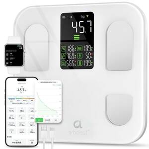 arboleaf 体重計 2024最新 体脂肪計・体組成計 スマホ連動 Bluetooth対応 Smart Scale Pro ヘルスメーター 【アプリ対応/apple watch/