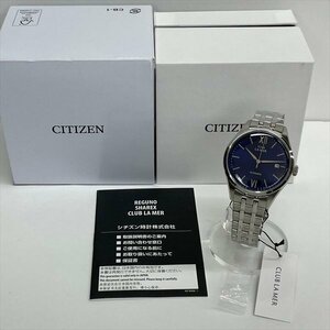 CITIZEN シチズン CLUB LA MER クラブラメール 8211-S108497 メンズ腕時計 AT 自動巻き デイト ネイビー文字盤 箱付き 稼働品 未使用保管品