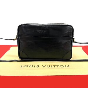 極 美品 LOUIS VUITTON ルイヴィトン トロカデロ エピ ロゴ レザー 本革 ショルダーバッグ ポシェット ブラック ノワール 84281