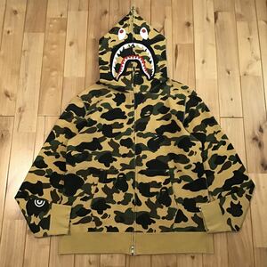 1st camo yellow シャーク パーカー Lサイズ shark full zip hoodie a bathing ape BAPE エイプ ベイプ アベイシングエイプ 迷彩 fz125