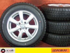 R14●【NCP80系シエンタ等シルバー色】中古ホイール＋スタッド175/70R14GOODYEAR ICENAVI7★4本(TH-6976A)送料無料/沖縄配送不可